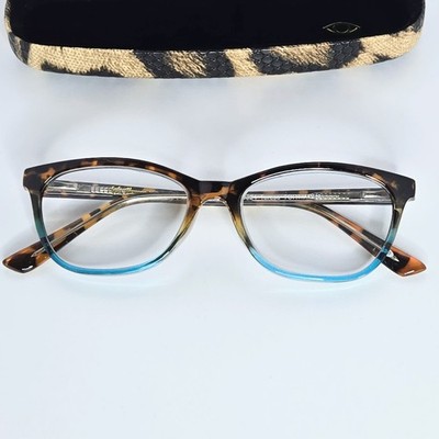 FOSTER GRANT SOFIA VERGARA Reading Glasses 1.50 Tortoise Black/Blue + Hard Case