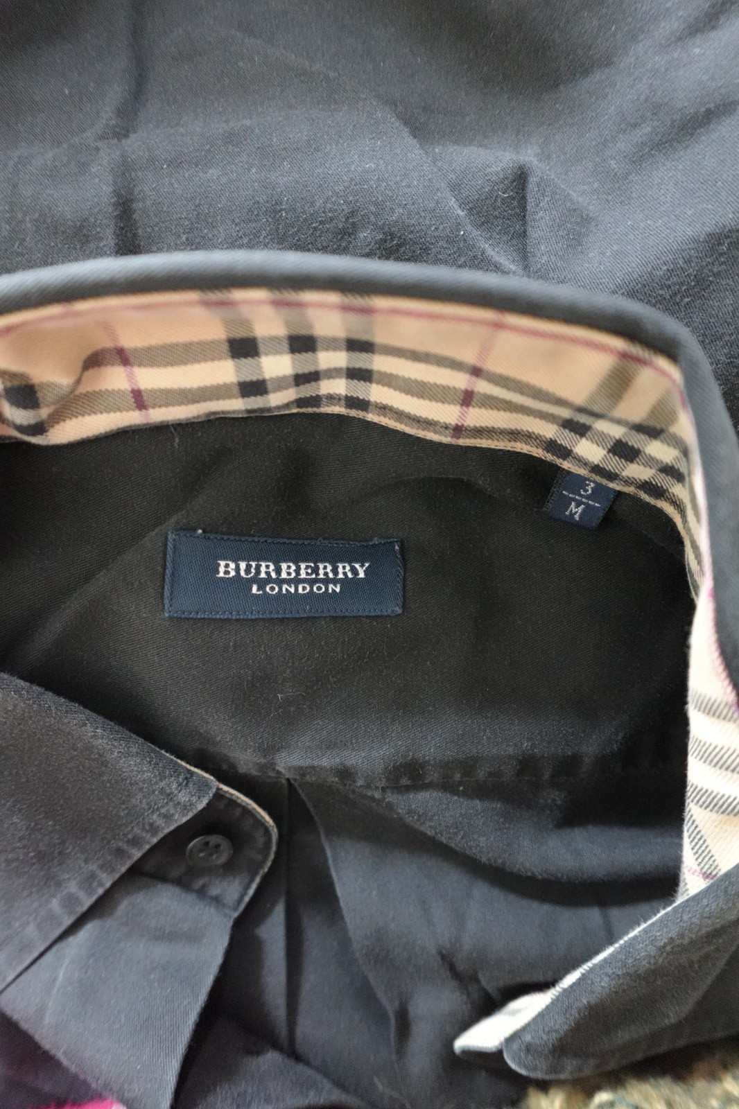 Burberry London Men's Shirts Size M/3 Man Made IN Italy Casual Vintage Cotton thumbnail 10
