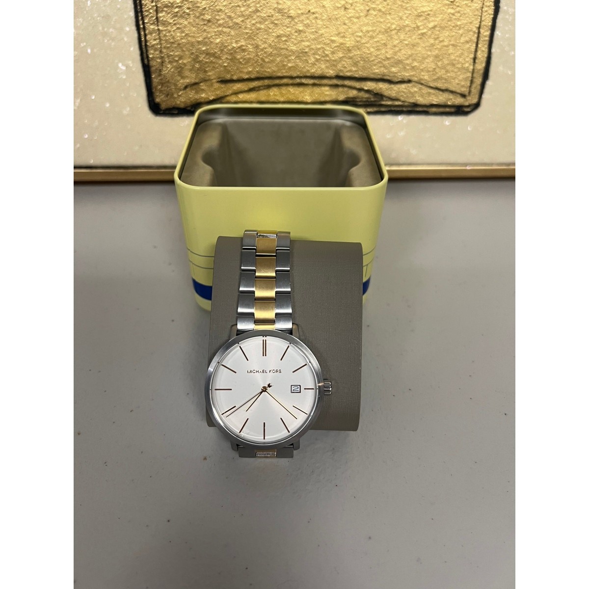 Michael Kors MK9134 Oversized Blake Two-Tone Watch | eBay