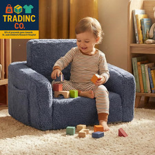 Toddler Baby Chair Couch Sofa Kids Foldable 2-In-1 Sherpa Fold Out Couch Toddler
