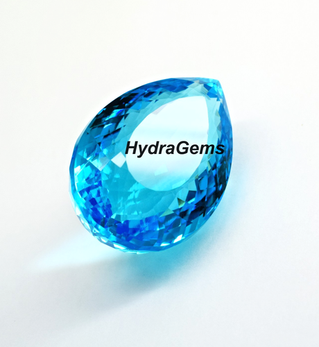 Big Size Pear Cut Aquamarine 138 Ct AA++ Quality Santa Maria Sky Blue Gemstone - 第 7/8 張圖片