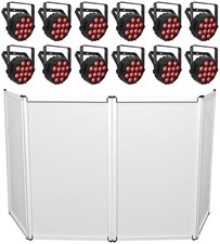 12 Chauvet DJ SLIMPAR T12 BT ILS Wireless Par Wash Up-Lights w/Bluetooth Facade