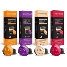 Bestpresso capsules compatible with Starbucks Verismo, CBTL, Caffitaly, K-fee