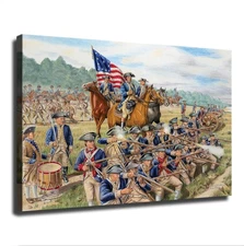 American Revolutionary War Revolutionary Poster Canvas Print HD Photo Wall Art