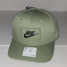 Nike Unisex Trucker Hat Green Solid Mesh Back...