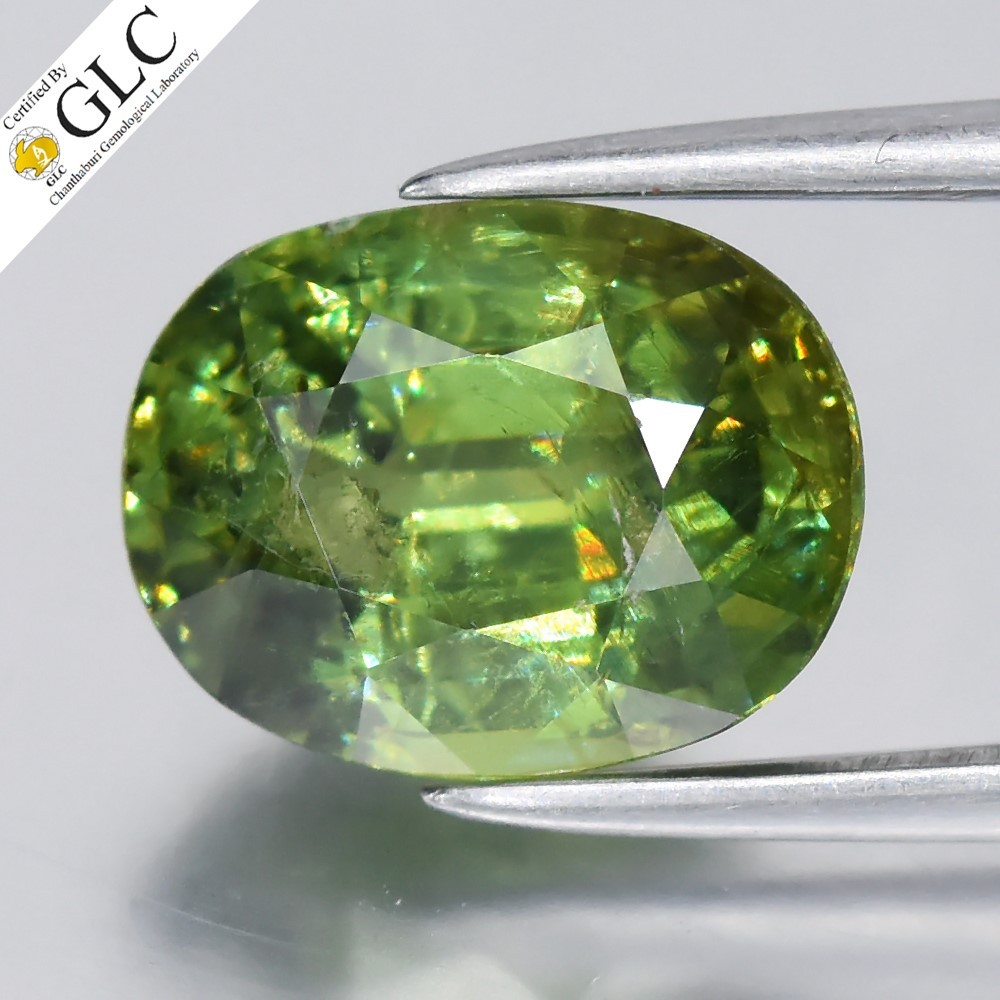 💎 GLC CERTIFIED 2.44ct Natural Yellowish Green Demantoid Garnet - Madagascar