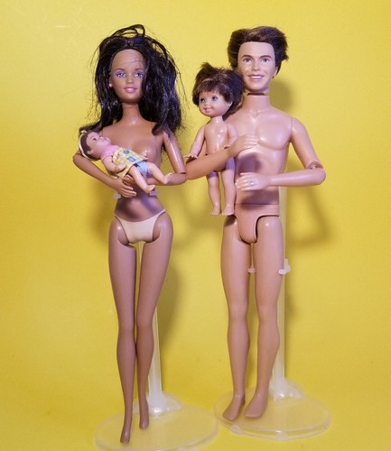 Barbie Happy Family Neighborhood AA Midge & Nikki Alan & Ryan Nude