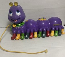 Edison Alphabet Pal Pull Along Purple Talking Musical Caterpillar Fast Shipping