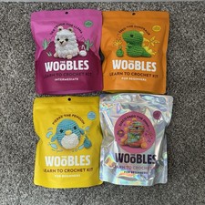 THE WOOBLES Lot 4 Learn to Crochet Gertrude Llama Disco Fred Pierre Penguin New