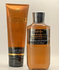 Bath  Body Works Mahogany Teakwood Body Cream  3-in-1 Wash Set New