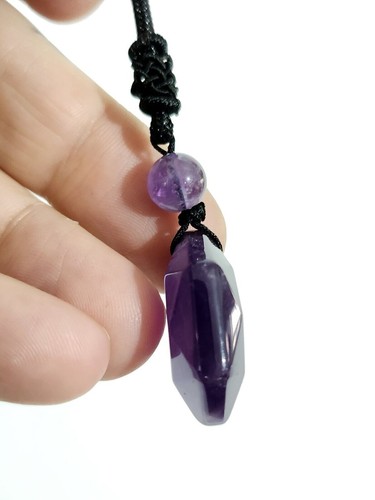 Collar de amatista Hexagrama Colgante Púrpura Piedra preciosa Protección... - Imagen 9 de 24