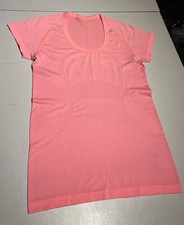 Lululemon Top Womens 10 Pink Coral Fitness Ru...