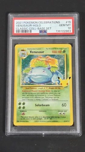 PSA 10 Celebrations Venusaur 15/102 Classic Collection Pokémon 2021