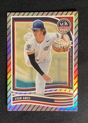 2024 Panini Stars and Stripes - Evan Amos #136 Stripes (RC)/PDG Academy