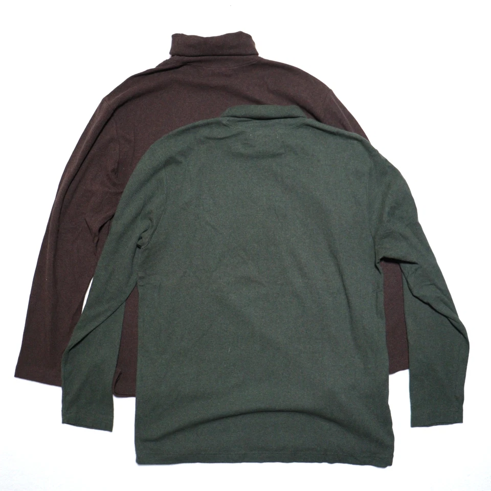 Suéter De Colección Alfani Cuello Alto Para Hombre Gran Lote de 2 Algodón Elástico Verde y Marrón Foto 2 de 4
