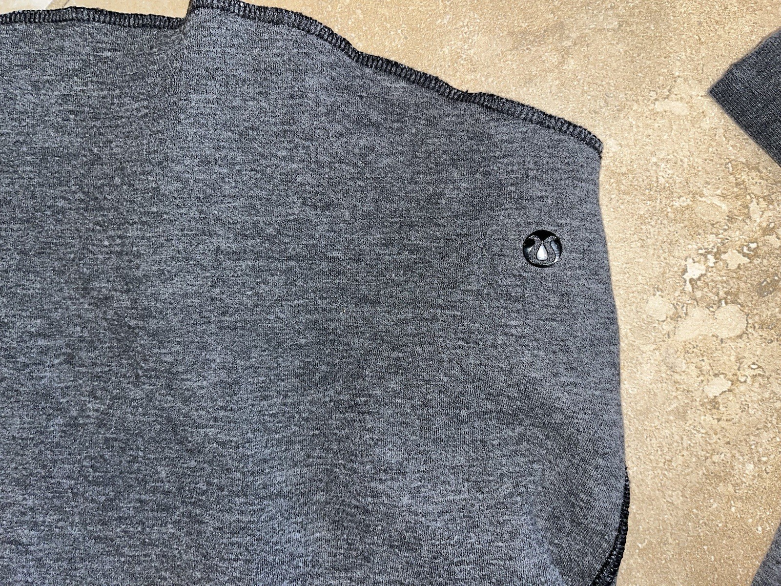 Lululemon Gray Binary Long Sleeve Reversible Crew… - image 2
