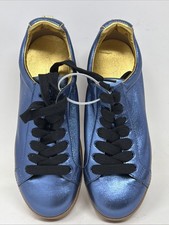 DKNY Court Sz US 6.5 M EU 37 Women's Sneaker Slip-On Shoes Glitz Metallic Blue