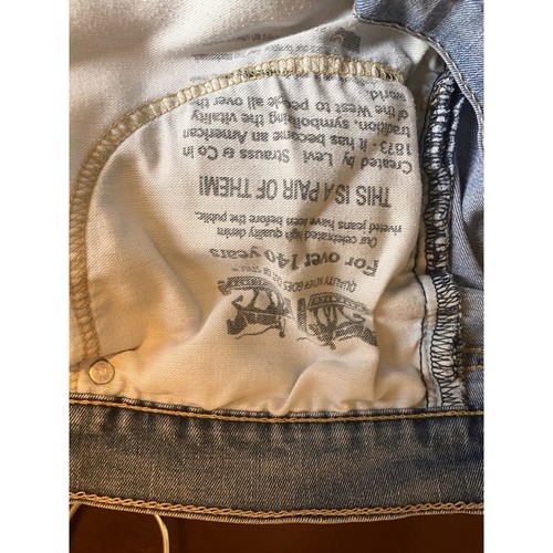 Levi's 505 Regular Fit Straight Leg Medium Wash Denim Blue Jeans Men Size 38x30 - Afbeelding 12 van 16