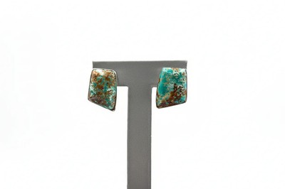 Jay King Sterling Silver New Red Skin Turquoise Stud Earrings, 3/4''