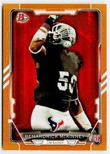 2015 Bowman Rookies Gold #/399 Benardrick McKinney #15 - Houston Texans