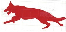 Vinyl Window Dog Decal "Running German Shepherd" - Permanent Vinyl.