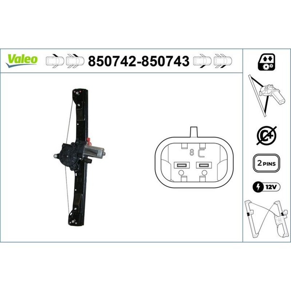 Valeo 850742 Fensterheber FüR Fiat Abarth-image