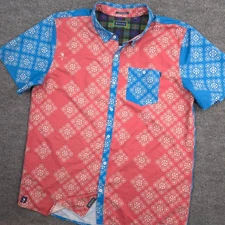 William Murray Shirt Mens 3XL Geometric Film Reel Print Performance Golf Casual