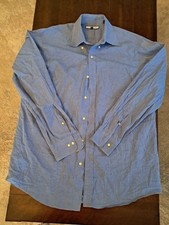 Tommy Hilfiger Ithaca Mens Large Size 16 Long Sleeve 34-35 Button Up Dress Shirt