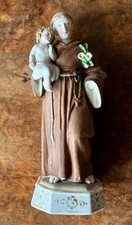 STATUE SAINT ANTHONY OF PADUA AND CHILD JESUS IN BISCUIT
