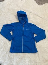 Columbia Omi-Tech Blue Waterproof Windbreaker Jacket Optional Hood Men?s S Fall