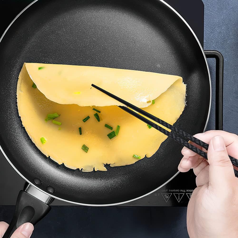 YFWOOD 5 Pairs Fiberglass Chopsticks - Reusable Japanese/Chinese Chopsticks, Non