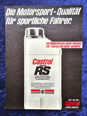 Castrol Formula RS, Original Advertising from 1986