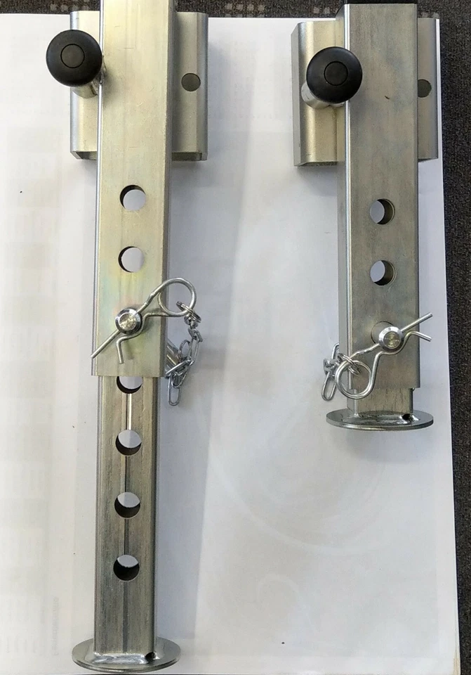 2x Stütze Abstellstütze Stützfuß Heckstütze für EDUARD Anhänger klappbar 35-55cm - Bild 2 von 3