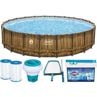 #ad #ad *NEW* Coleman 22ft x 52quot; Power Steel Swimming Pool Above Ground Set Pool with Ki