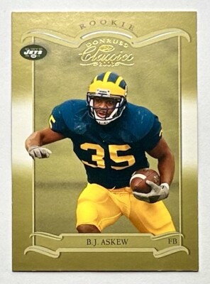 2003 Donruss Classics BJ Askew Gold Rookie Parallel SP RC #d /900 B.J. Michigan