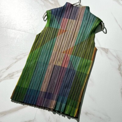 トップス PLEATS PLEASE High Neck Pleats Tunic Pleats Please Fabric Womens Pleated Long Sleeve Top High