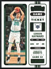 2022-23 Panini Contenders - Green Game Ticket #74 Gordon Hayward Hornets