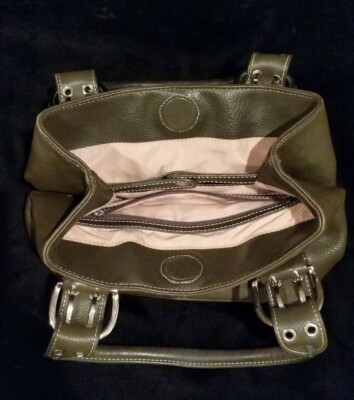 Tignanello Army Green Leather Backpack Tignanello | Bags | Vintage Grayish Green Tignanello Leather  main image 4