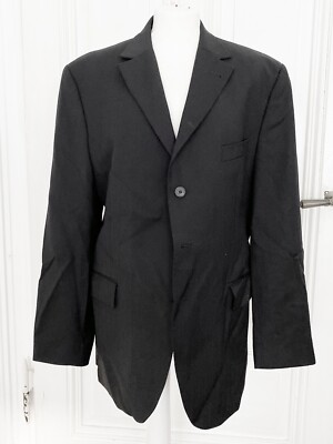 Dark blue, almost black blazer / jacket by Christian Berg with pinstripe