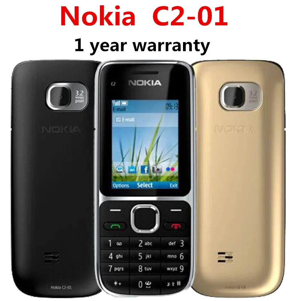 Nokia C2-01 Unlocked Mobile Phone - Black, Mint Condition With 2 Year Warranty
