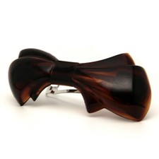 French Hair Barrettes Celluloid Tortoise Medium Bow-knot Hair Barrette Z04
