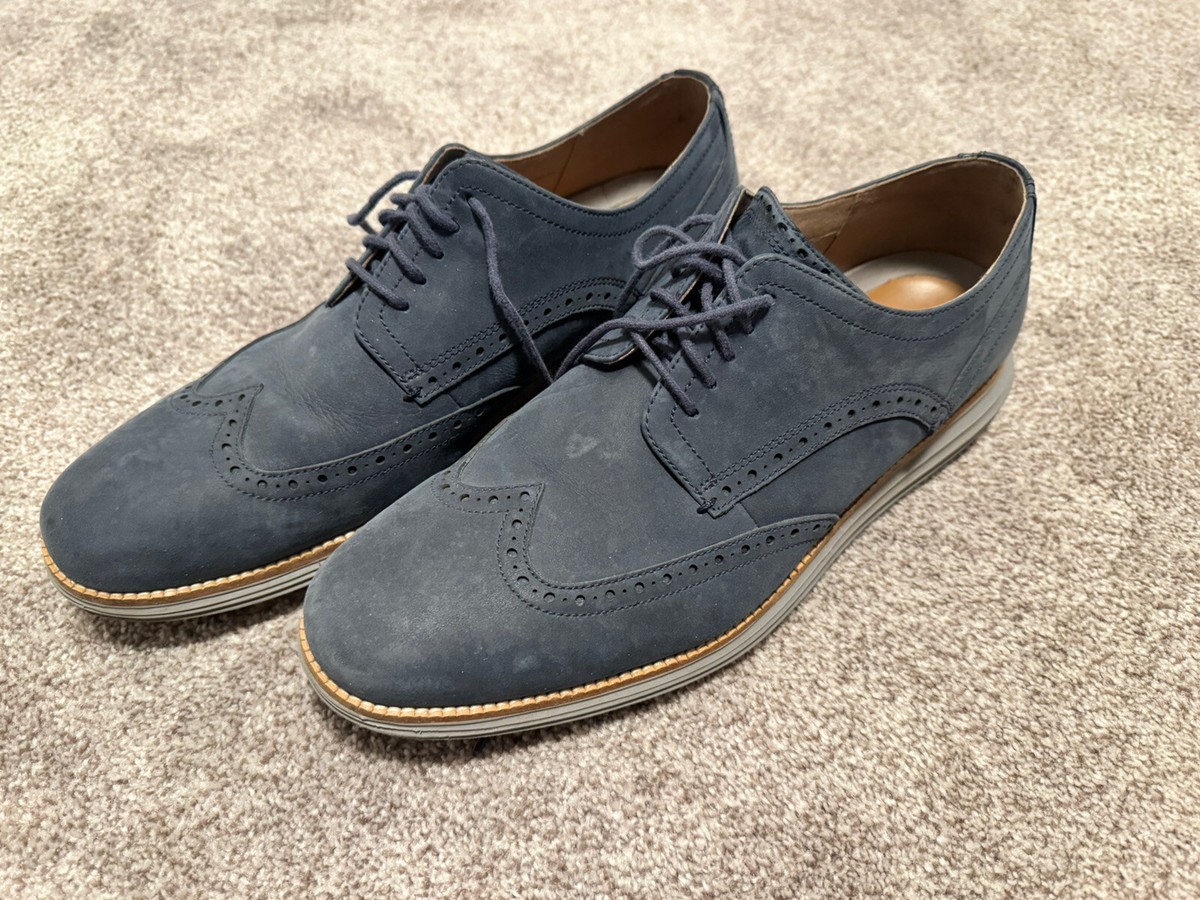 Cole Haan Lunargrand Wingtip Mens Navy Blue Size 11 C11714 Leather cole haan lunargrand products for sale | eBay main image 2