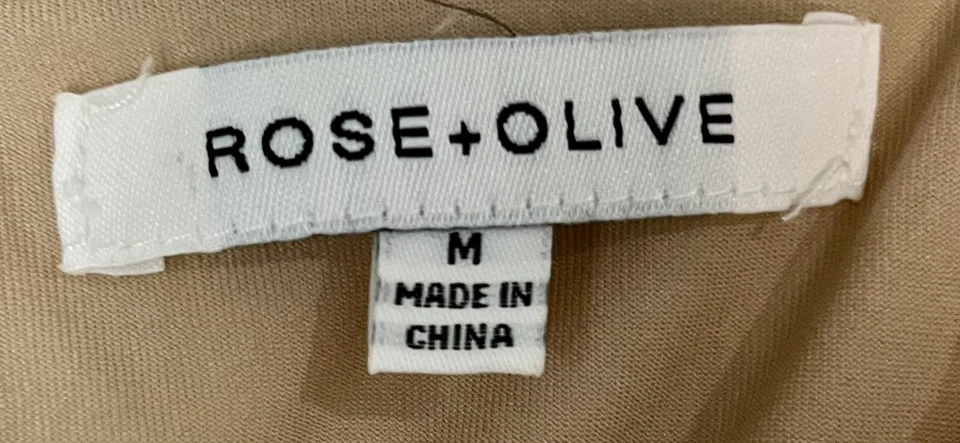 Rose & Olive Ecru Fully Lined LACE Cold Shoulder Short Sleeve Top- SZ Med Boho - Image 4 of 4