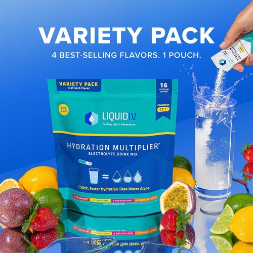 Liquid I.V. Hydration Multiplier Variety Pack � Lemon Lime, Passion Fruit, - Picture 2 of 9