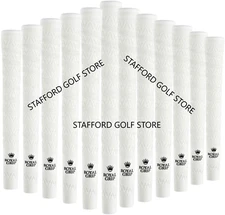 Royal Grip V Sand Wrap Golf Grips Standard Core .600" Round White Set
