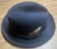 Capas Design Untouchable Men Classic Fedora Hat Black Wool Made USA Size M