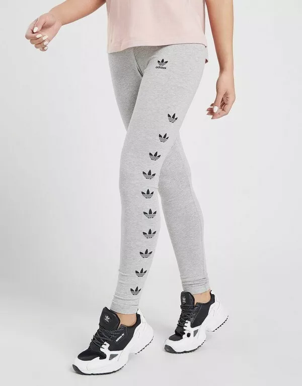 ADIDAS ORIGINALS REPEAT LOGO LEGGINGS GREY SIZE UK 8 BNWT LAST ONE