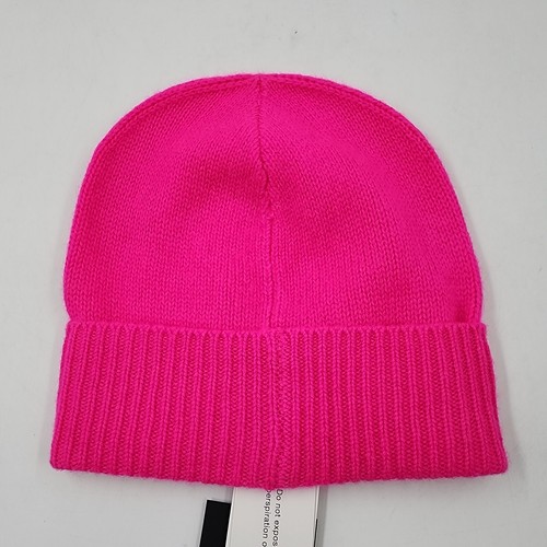 Charter Club Cashmere Cuffed Beanie Hat Women's One Size Pink Flame Solid - Picture 2 of 13