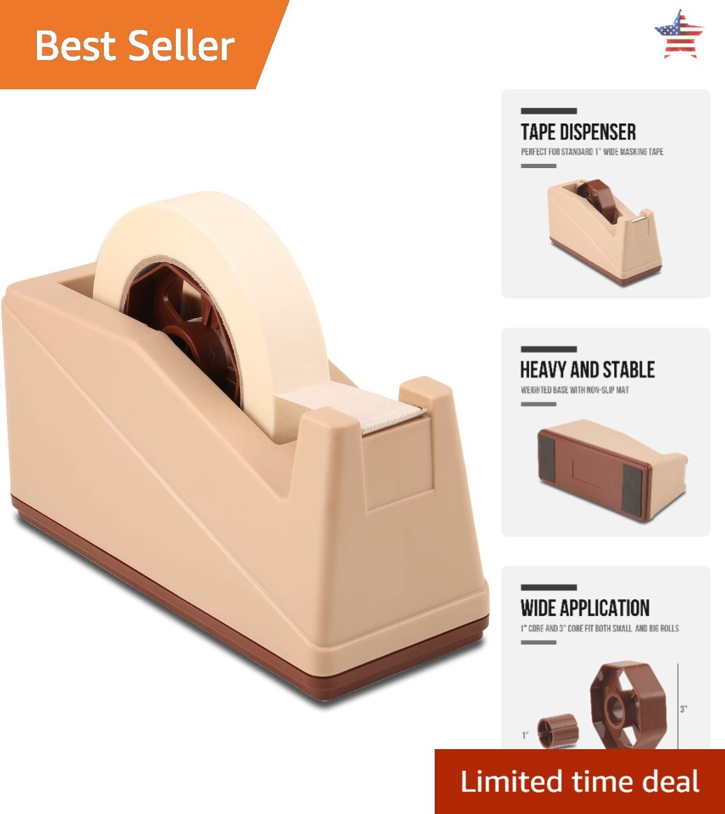 Desktop Tape Dispenser - Multi-Purpose Uses - One Hand Dispensing - Non-Skid Pad-image