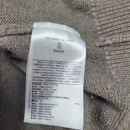 Maglione Banana Republic da uomo taglia XL marrone Henley strutturato a maglia finto collo - Foto 5 di 12